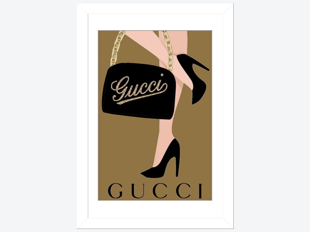 Gucci Chanel Logo by Julie Schreiber Fine Art Paper Print ( Fashion > Fashion Brands > Gucci art) - 24x16x.25