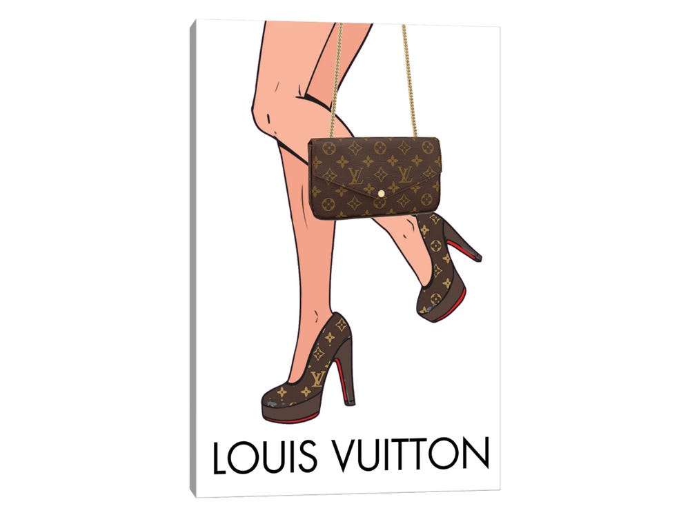 louis vuitton heels with logo