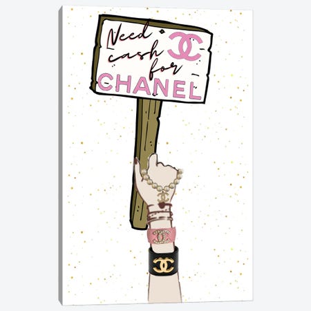 I Need Money For Chanel Canvas Print #JUE134} by Julie Schreiber Canvas Art