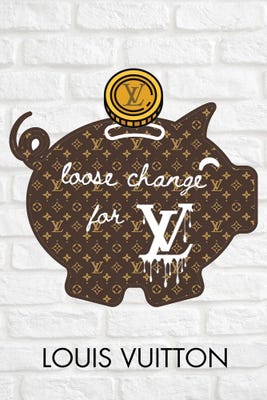 Louis Vuitton Logo Need Money For Lou - Canvas Print | Julie Schreiber