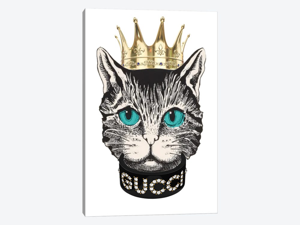 Gucci Cat Canvas Print by Julie Schreiber