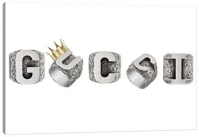 Gucci Crown Rings Canvas Art Print - Julie Schreiber