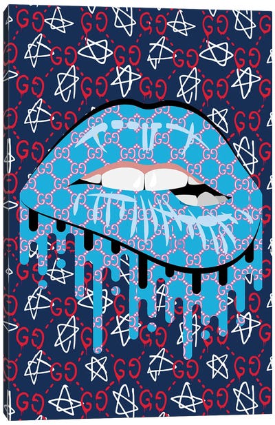 Gucci Starry Lips Canvas Art Print - Julie Schreiber
