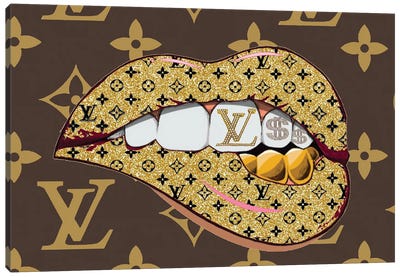 Minjee Kang Paintings Canvas Art Prints - Louis Vuitton Day ( Hobbies & lifestyles > Shopping art) - 18x18 in