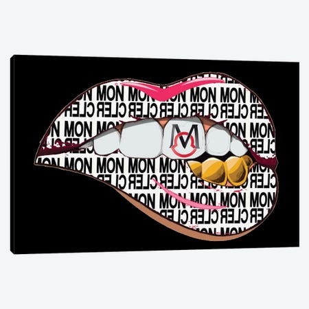 Moncler Logo Pattern Logo Tooth Lips Canvas Print #JUE165} by Julie Schreiber Canvas Print