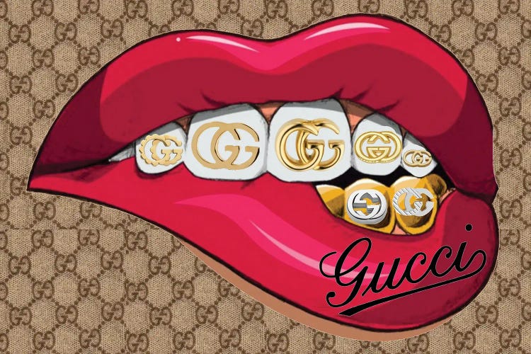 Gucci Logo Grills Lips