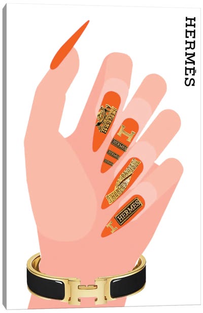 Hermès Stiletto Nails Canvas Art Print - Julie Schreiber