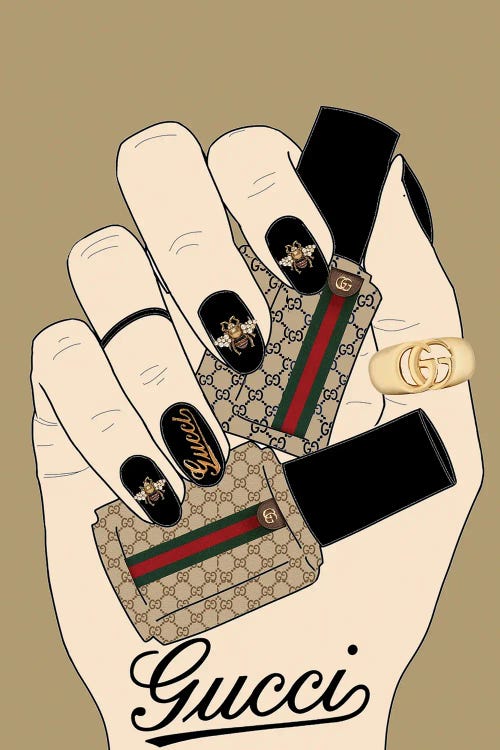 Gucci Nail Polish Nails by Julie Schreiber wall art