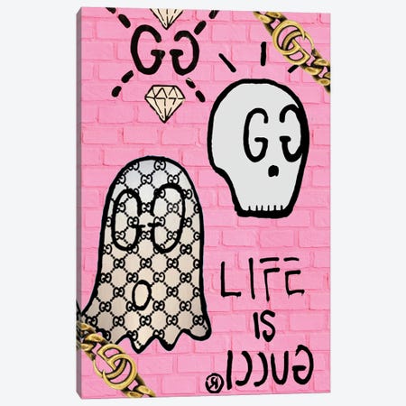Life Is Gucci Canvas Print #JUE18} by Julie Schreiber Art Print