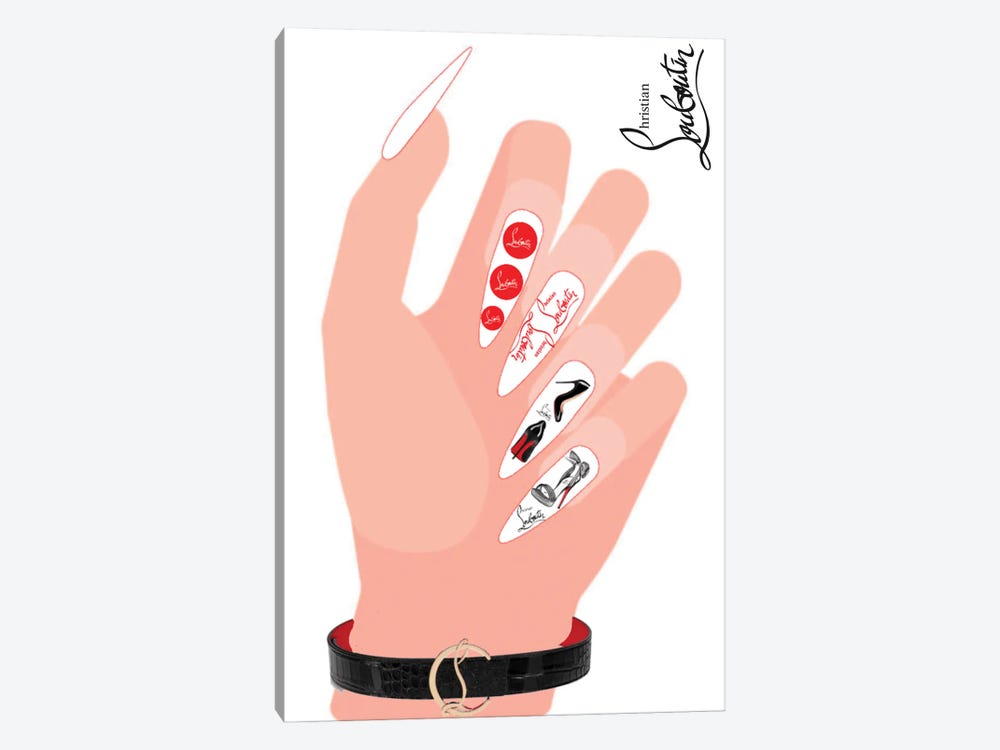 Christian Louboutin Stiletto Nails by Julie Schreiber 1-piece Canvas Print