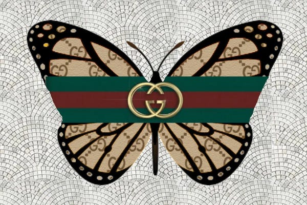 Gucci: Gucci Brown Butterfly by Julie Schreiber