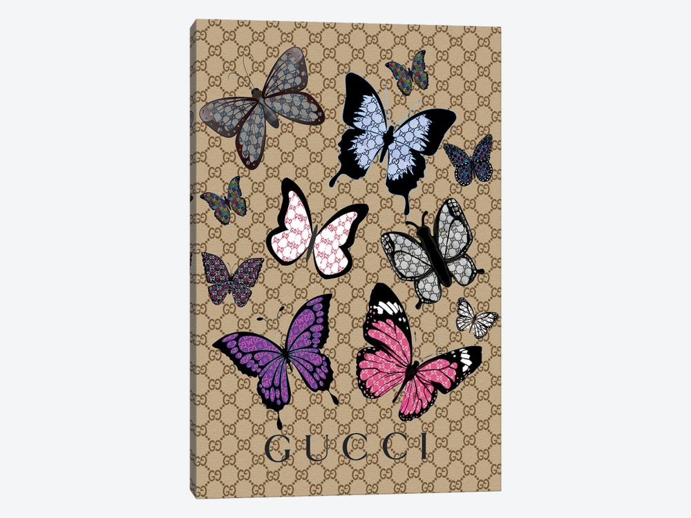 Gucci Butterflies by Julie Schreiber 1-piece Canvas Print