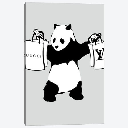 Gucci And Louis Vuitton Panda With Guns Canvas Print #JUE200} by Julie Schreiber Canvas Print