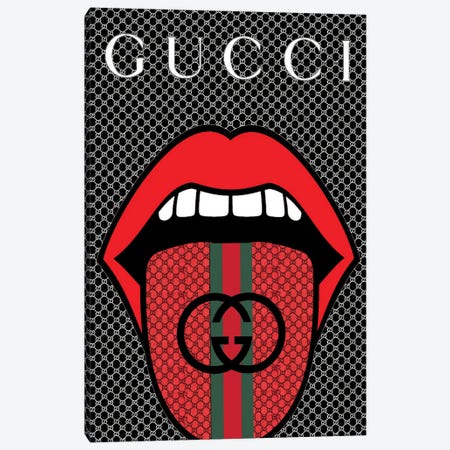 Gucci Logo Pop Art Canvas Print #JUE205} by Julie Schreiber Canvas Art