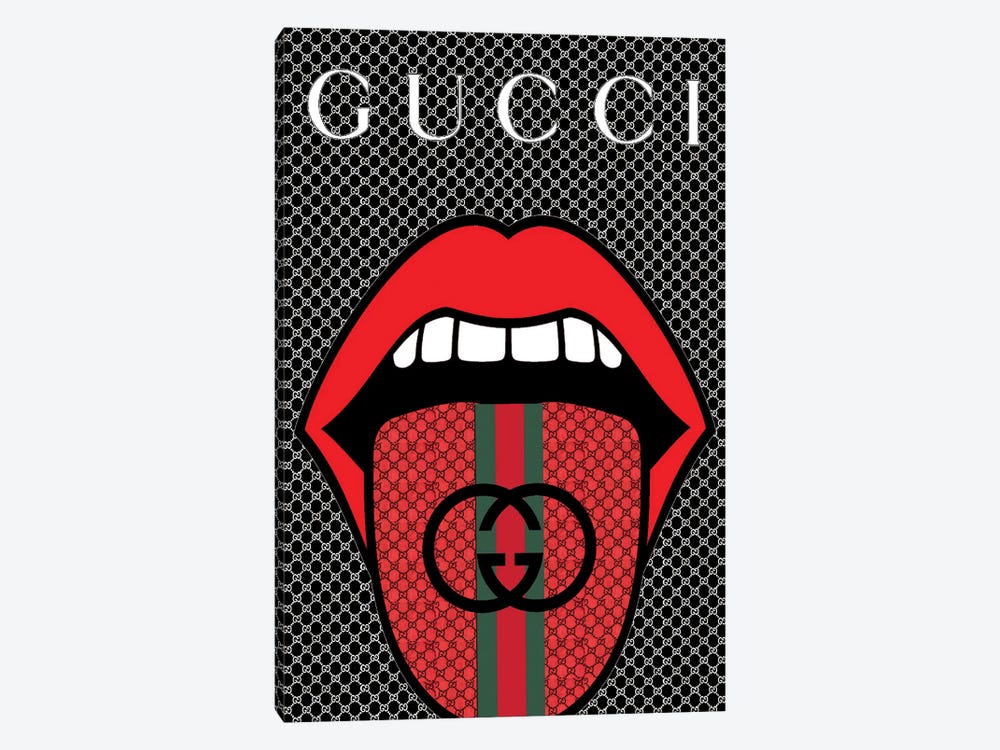 Gucci Logo Pop Art by Julie Schreiber 1-piece Canvas Print