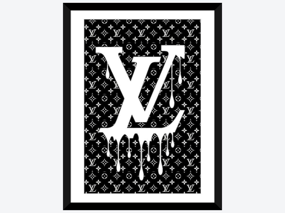 Julie Schreiber Canvas Art Prints - Louis Vuitton Black and White ( Fashion > Fashion Brands > Louis Vuitton art) - 60x40 in