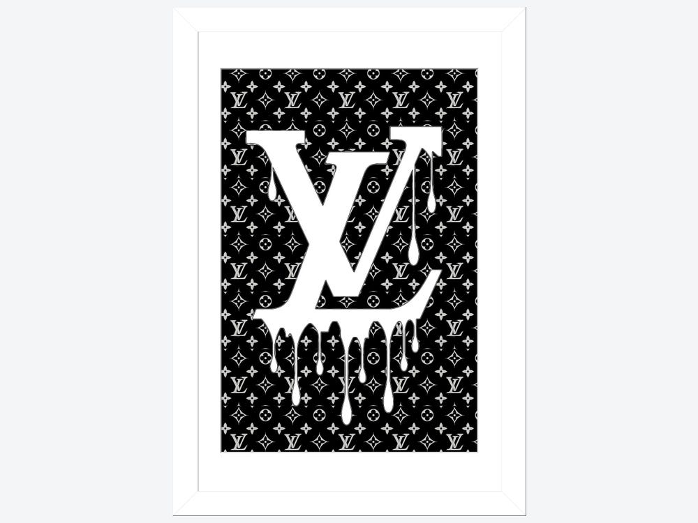 Framed Canvas Art (White Floating Frame) - Louis Vuitton Colored by Art Mirano ( Fashion > Fashion Brands > Louis Vuitton art) - 18x18 in