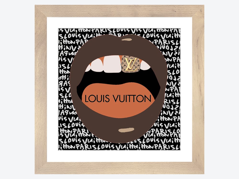 Louis Vuitton Lips Drip Fashion Wall Art Print