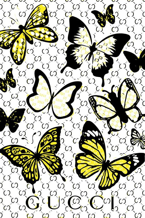 Gucci Butterflies Abstract Yellow