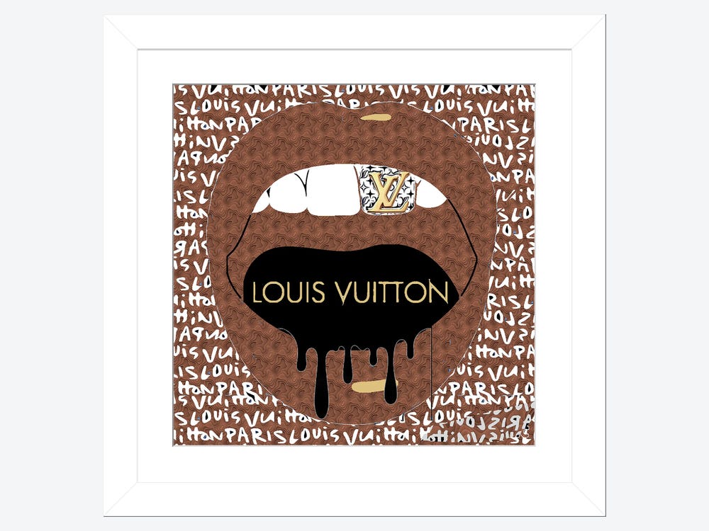 Louis Vuitton Dripping Logo Pattern - Canvas Print Wall Art by Julie Schreiber ( Fashion > Fashion Brands > Louis Vuitton art) - 12x8 in