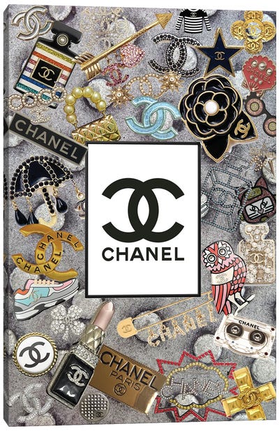 Chanel Logos Canvas Art Print - Julie Schreiber