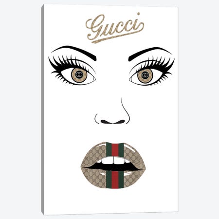 Gucci Girl Mouth Canvas Wall Art by Julie Schreiber | iCanvas