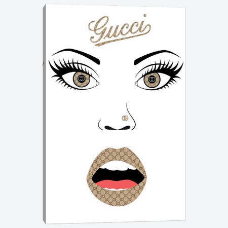 Gucci Girl Mouth Canvas Print #JUE221} by Julie Schreiber Canvas Print