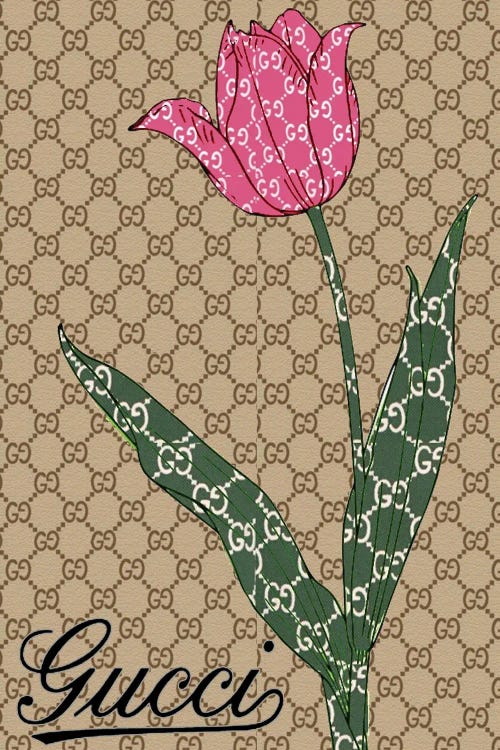 Gucci Flower by Julie Schreiber Fine Art Paper Print ( Fashion > Fashion Brands > Gucci art) - 24x16x.25