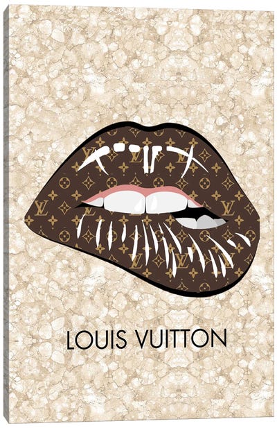 iCanvas LV Love Logo Art by TJ Canvas Art Wall Decor ( Fashion > Fashion Brands > Louis Vuitton art) - 18x12 in