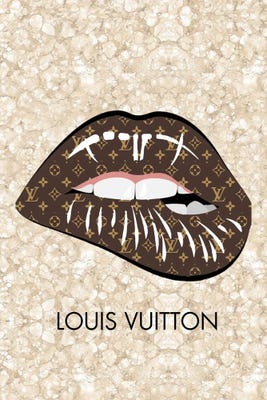 Louis Vuitton Lips Canvas Art Print by Julie Schreiber | iCanvas