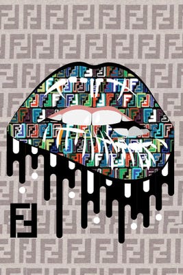 Fendi Lips Canvas Art by Julie Schreiber | iCanvas