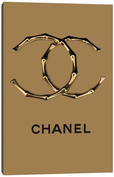 Chanel Bamboo Logo Canvas Art Print - Julie Schreiber