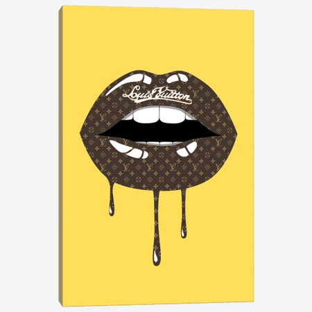 Louis Vuitton Dripping Lips Canvas Print #JUE53} by Julie Schreiber Canvas Print