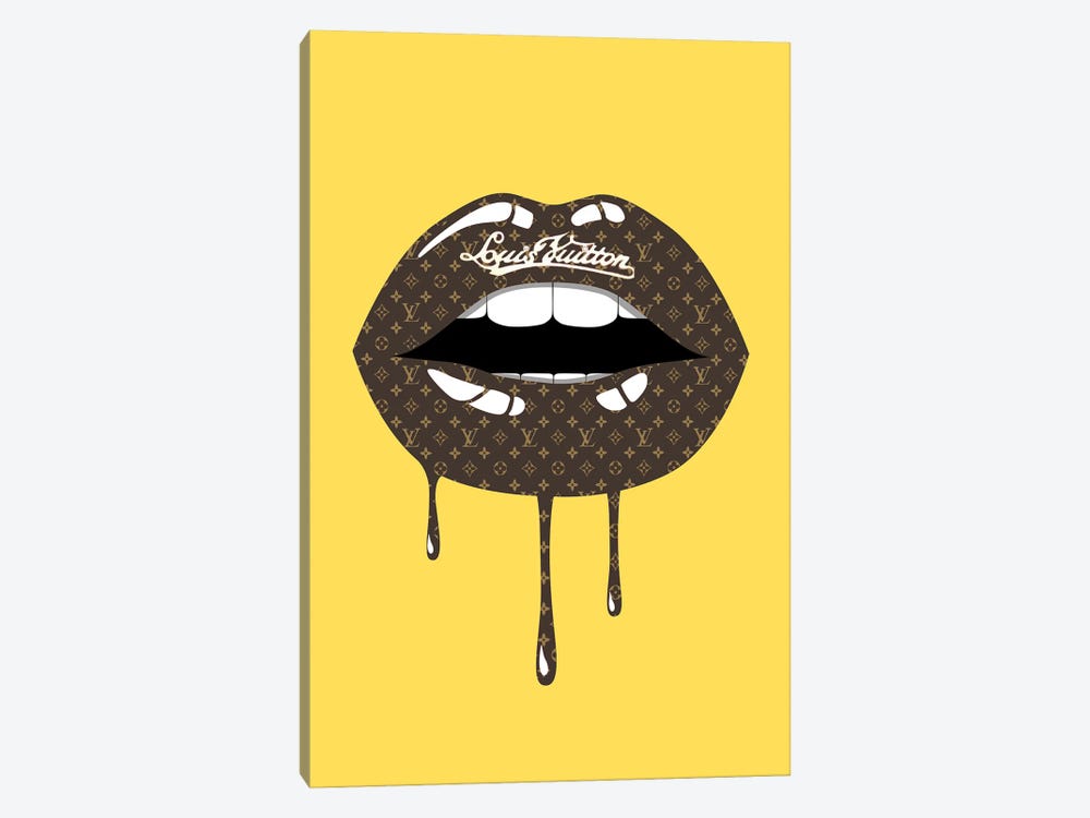 Louis Vuitton Dripping Lips by Julie Schreiber 1-piece Canvas Art Print