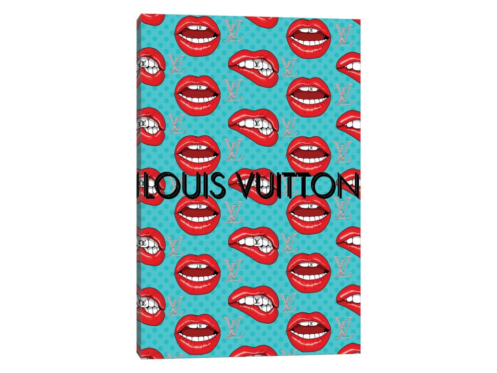 Louis Vuitton Kiss Canvas Print by Julie Schreiber