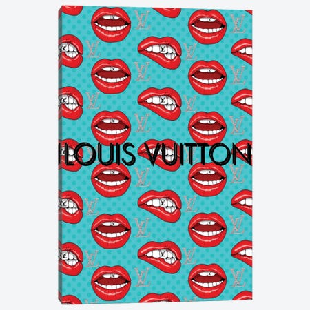Louis Vuitton Dripping Lips by Julie Schreiber Fine Art Paper Print ( Fashion > Fashion Brands > Louis Vuitton art) - 24x16x.25