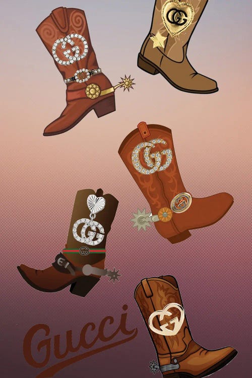 Gucci Cowboy Boots