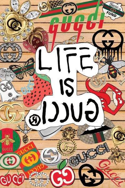 Pop Collage: Gucci Stickers by Julie Schreiber