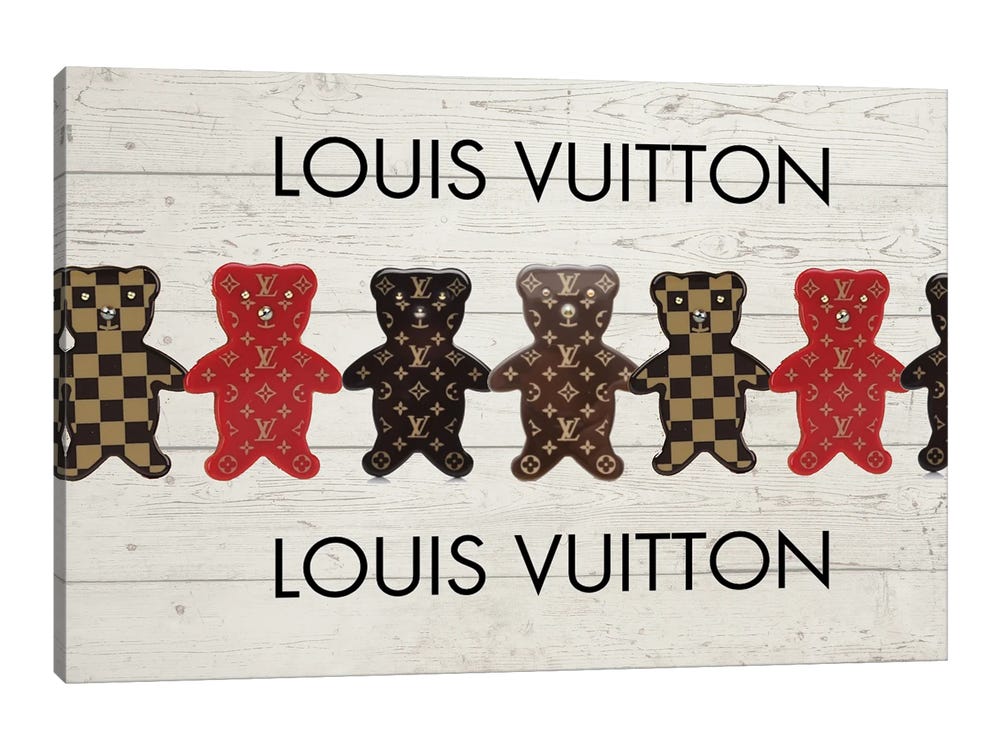 Louis Vuitton Dripping Lips - Canvas Print Wall Art by Julie Schreiber ( Fashion > Fashion Brands > Louis Vuitton art) - 12x8 in