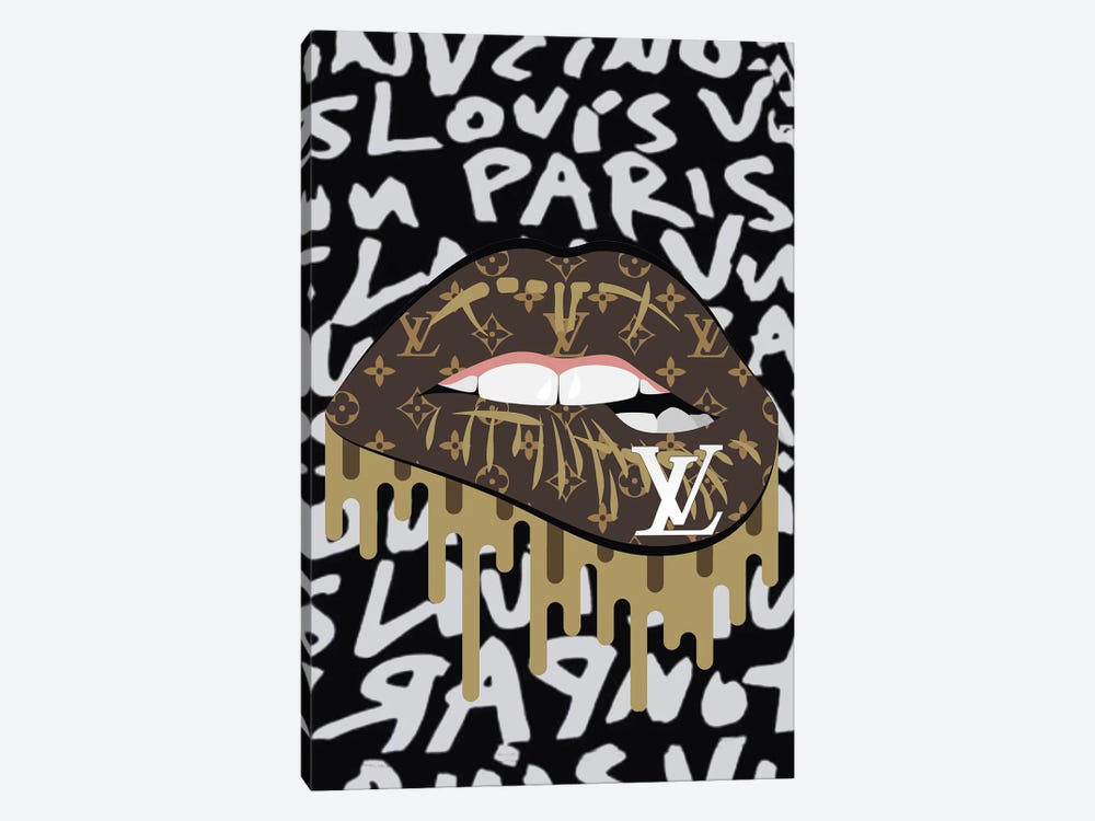 Louis Vuitton Graffiti Lips by Julie Schreiber 1-piece Canvas Artwork