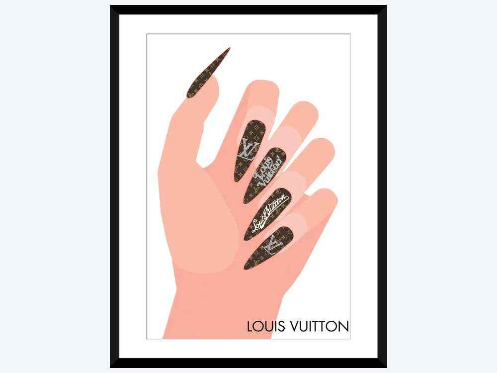 Louis vutton  Louis vuitton nails, Trendy nail art, Music nails