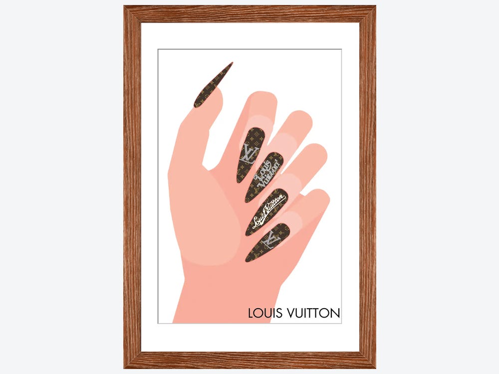 LV Louis Vuitton Nails, LV Nail designs, High Fashion