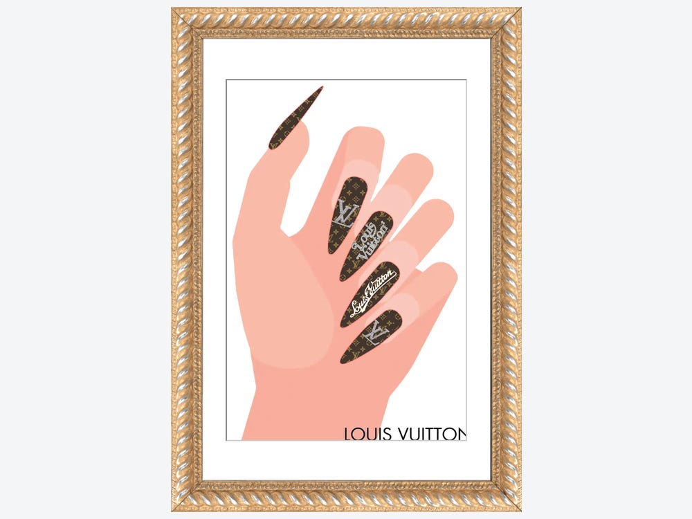 Louis Vuitton nail art