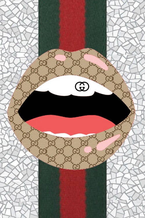 Gucci Brown Logo Lips