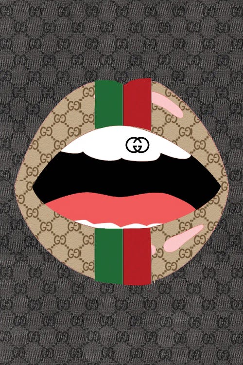 Gucci Black Logo Lips