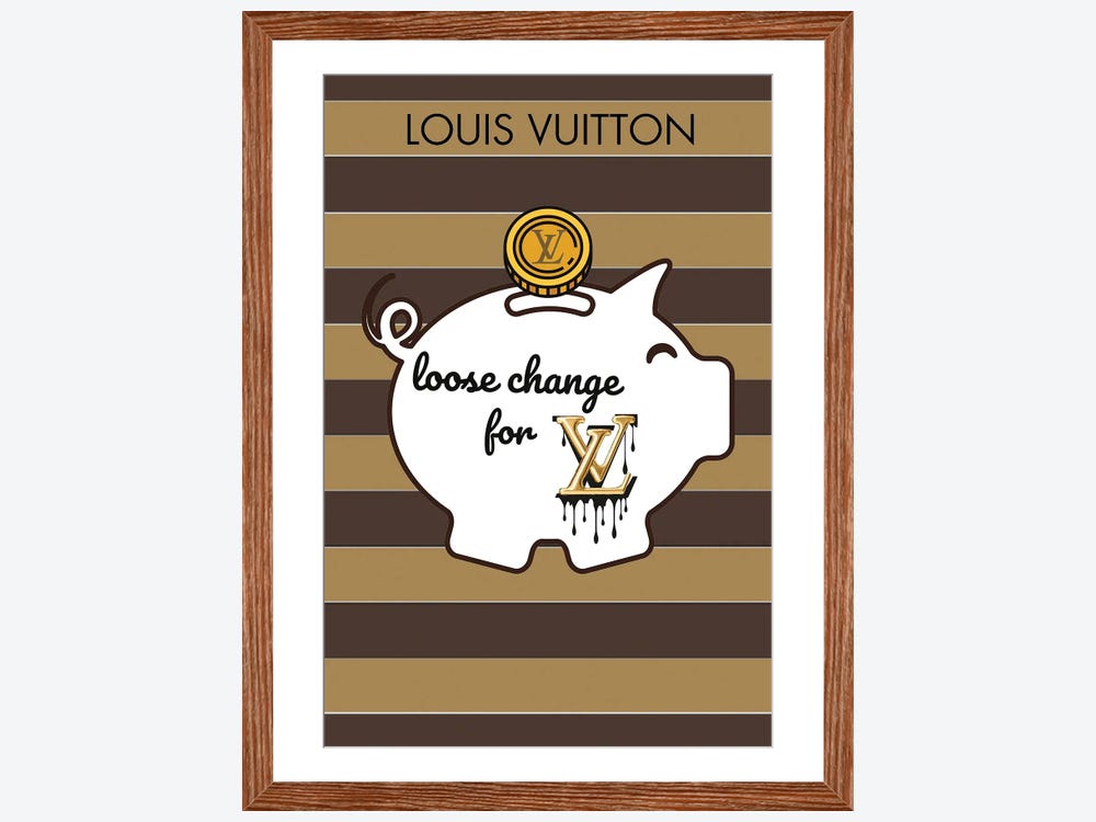 Framed Canvas Art (White Floating Frame) - Louis Vuitton Matching Heels and Handbag by Julie Schreiber ( Fashion > Fashion Accessories > Bags & Purses