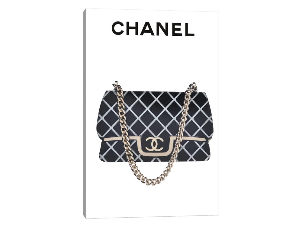 Chanel Shopping Bag - Canvas Print Wall Art by Julie Schreiber ( Hobbies & lifestyles > Shopping art) - 12x8 in