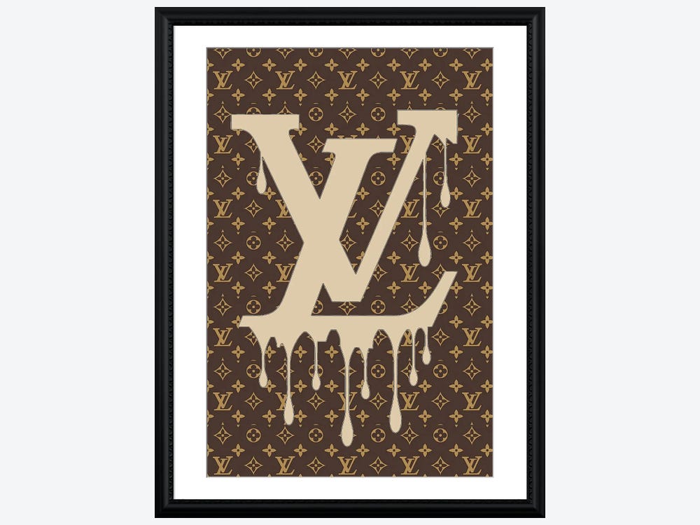 Louis Vuitton Logo Dripping Art Print Poster Black by Carma Zoe From $10.00