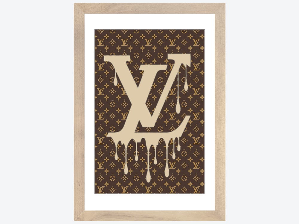 Louis Vuitton Dripping Logo Pattern by Julie Schreiber Fine Art Paper Print ( Fashion > Fashion Brands > Louis Vuitton art) - 24x16x.25