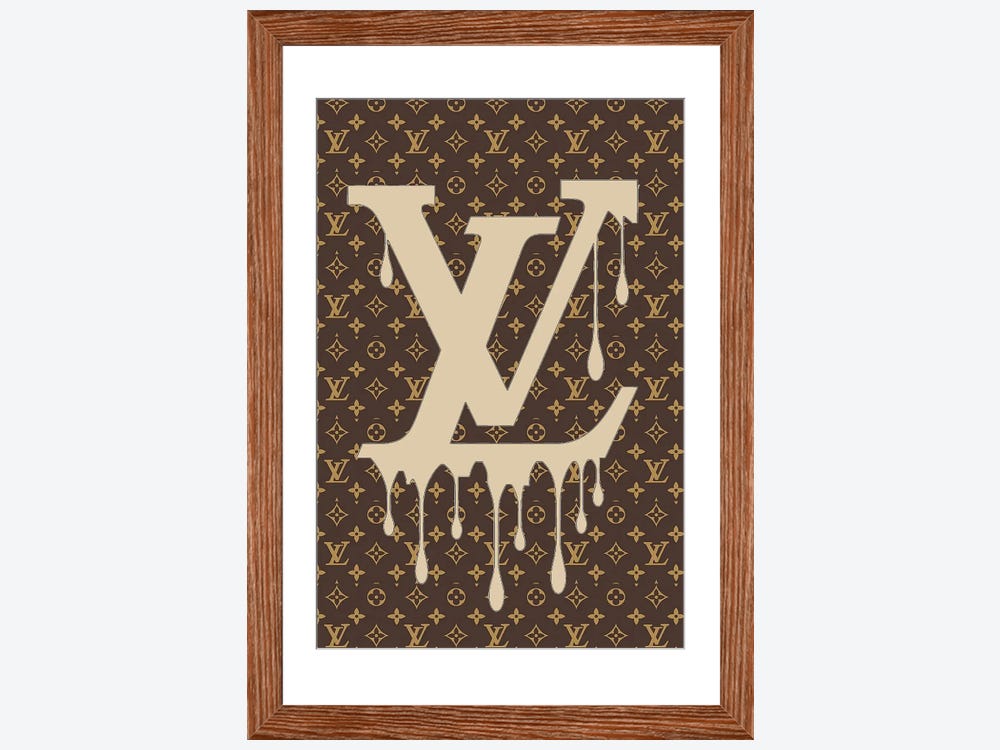 COUTURE LOUIS VUITTON MONOGRAM SMALL LV DRIPPING CANVAS PAINTING!
